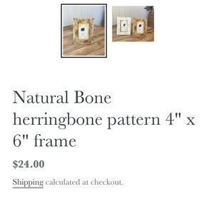 Ihi set of bone herringbone picture frames